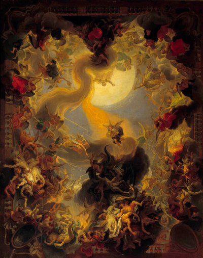 Der Sturz der rebellischen Engel von Charles Le Brun