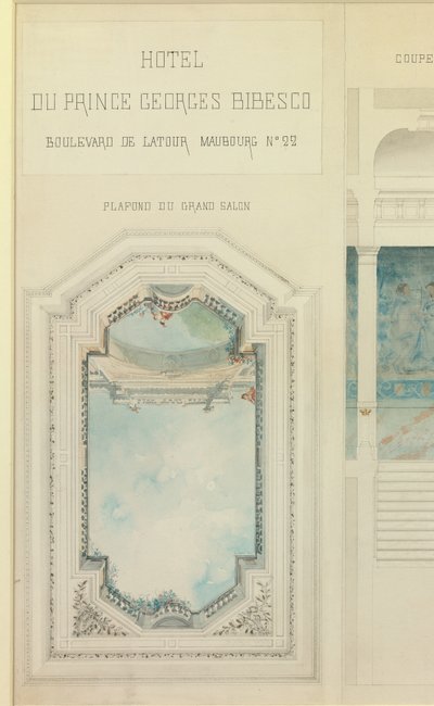 Projekt für das Hotel von Prinz Georges Bibesco von Charles Le Coeur