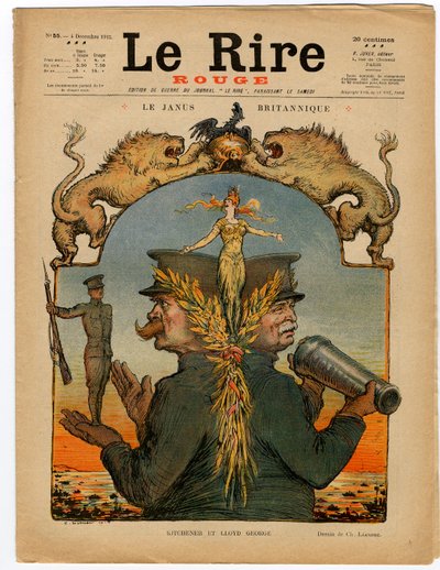 Cover von „Das rote Lachen“, Satirisch in Farben von Charles Leandre