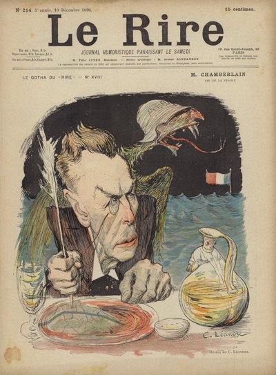 Joseph Chamberlain, Illustration für Le Rire von Charles Leandre