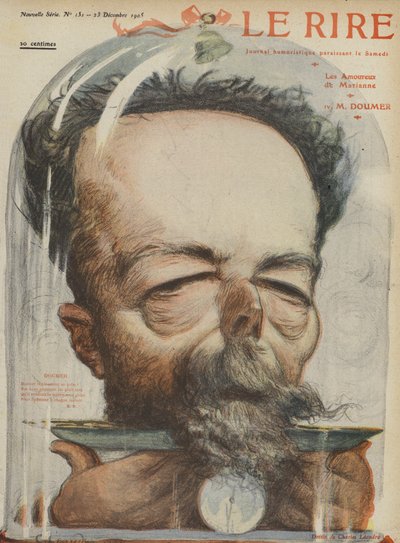 Paul Doumer, französischer Politiker. Illustration für Le Rire von Charles Leandre