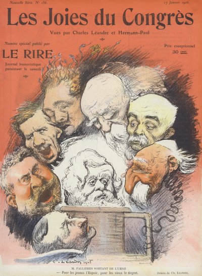 Die Freuden des Kongresses. Illustration für Le Rire von Charles Leandre