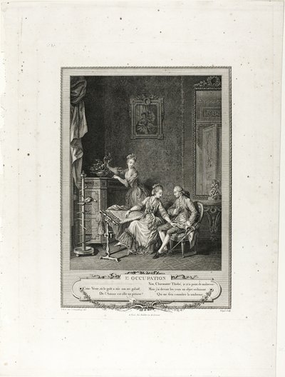 Die Besetzung, aus Monument du Costume Physique et Moral de la fin du Dix-huitième siècle von Charles Louis Lingée