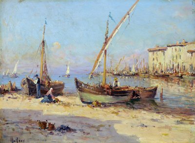 Ansicht von Martigues. Gemälde von Charles Malfroy (1862-1918). Öl auf Holz. Maße: 29,5x40cm. Obligatorische Erwähnung: Sammlung Fondation Regards de Provence, Marseille von Charles Malfroy