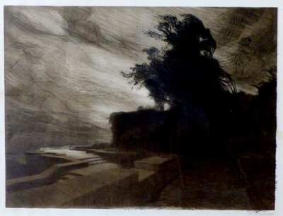 Le Vent - gehört zu einer Serie von 9 Lithografien namens Cantique des créatures von Charles Marie Dulac