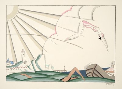 Bain de Mer, aus Sports & Divertissements, veröffentlicht 1914 von Charles Martin
