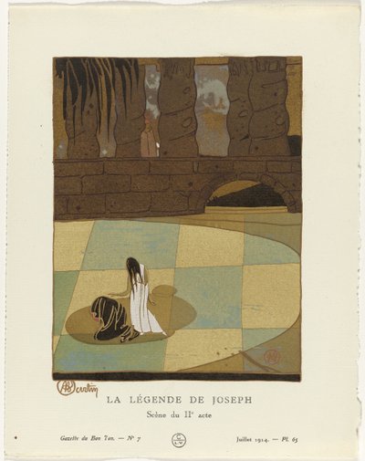 Gazette du Bon Ton, 1914 - Nr. 7: Die Legende von Joseph / Szene des II. Aktes von Charles Martin