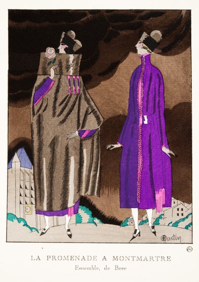 La Promenade à Montmartre, aus einer Sammlung von Modeplatten von Charles Martin