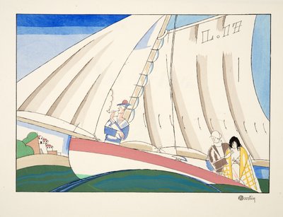 Yachting, aus Sports & Divertissements, veröffentlicht 1914 von Charles Martin