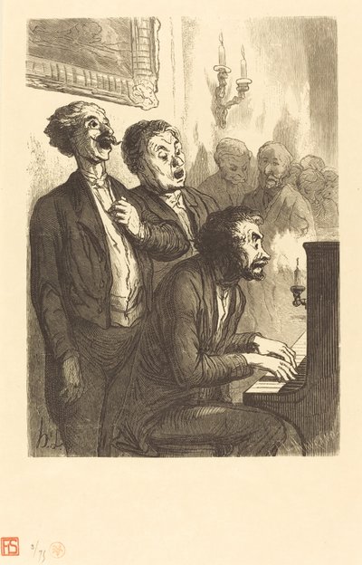 Die Salon-Sänger von Charles Maurand after Honoré Daumier