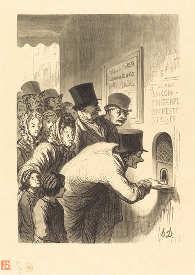 Ein Theaterkiosk von Charles Maurand after Honoré Daumier