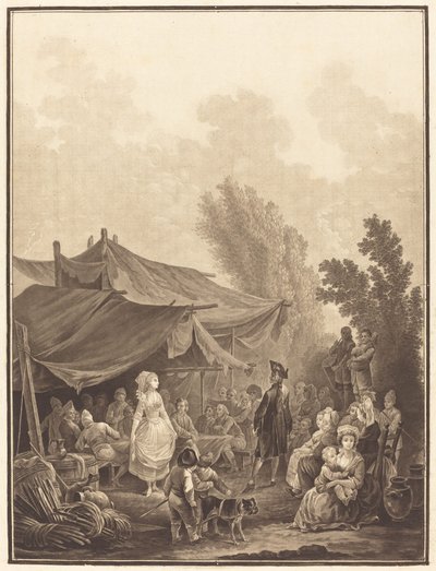 Dorffest Hochzeit, 1785 von Charles Melchior Descourtis