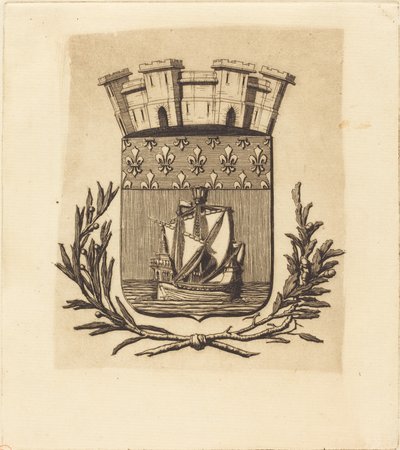 Symbolische Waffen der Stadt Paris von Charles Meryon