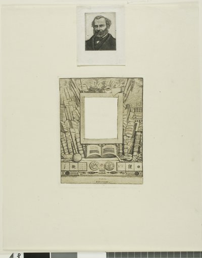 Entwurf für einen Rahmen für das Porträt von Armand Guéraud von Charles Meryon
