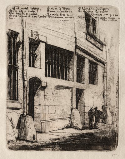 Radierungen von Paris: Die Straße der bösen Jungen, 1854 von Charles Meryon