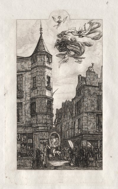 Radierungen von Paris: Tourelle, rue de l