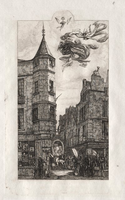 Radierungen von Paris: Tourelle, rue de l
