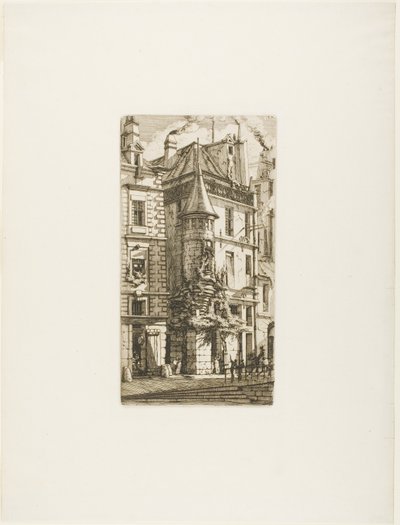Haus mit einem Turm, rue de la Tixéranderie von Charles Meryon
