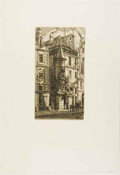 Haus mit einem Turm, rue de la Tixeranderie, Paris von Charles Meryon