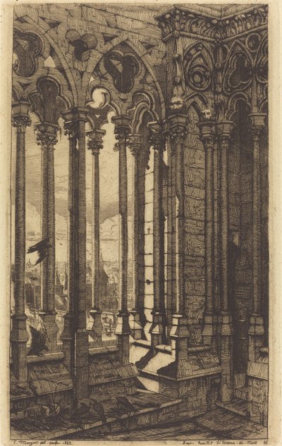 La galerie Notre-Dame, Paris von Charles Meryon