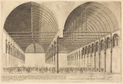 Die Wandelhalle im ehemaligen Justizpalast, Paris von Charles Meryon