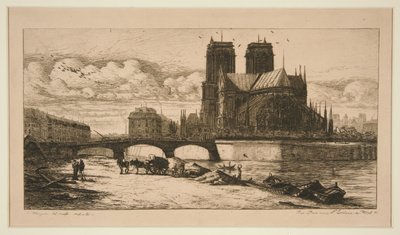 Die Apsis von Notre-Dame von Charles Meryon