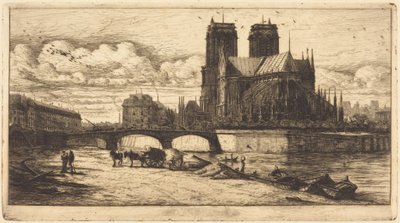 Die Apsis von Notre-Dame de Paris von Charles Meryon