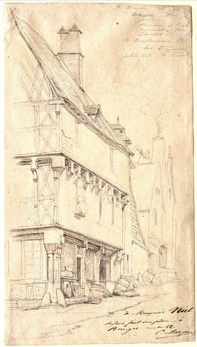 Altes Haus in Bourges: "La Maison du Musicien" von Charles Meryon