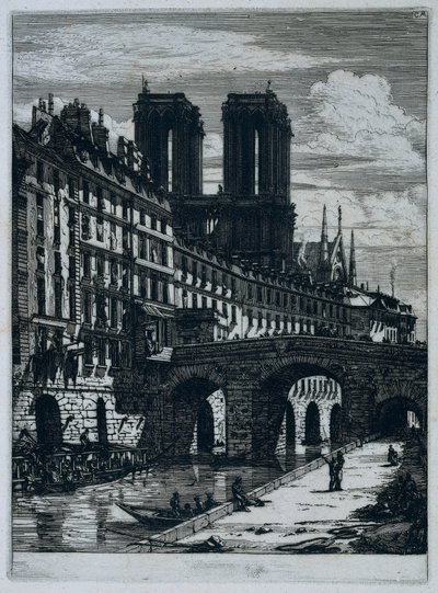 Petit Pont über die Seine in Paris von Charles Meryon