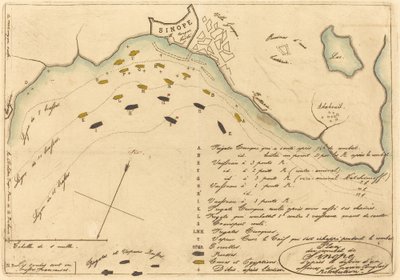 Plan der Schlacht von Sinope von Charles Meryon
