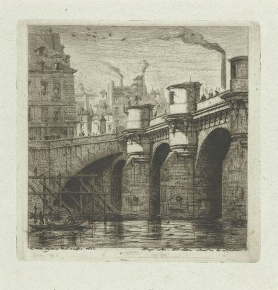 Pont-Neuf über die Seine in Paris (Eaux-Fortes sur Paris) von Charles Meryon