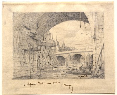 Studie für „Der Bogen der Pont Notre-Dame“ von Charles Meryon
