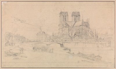 Die Apsis von Notre-Dame, Paris von Charles Meryon