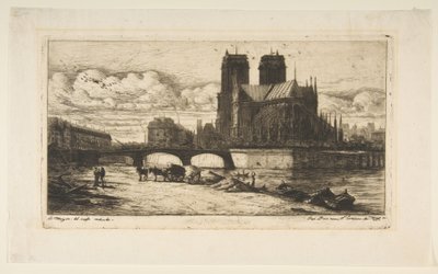 Die Apsis von Notre-Dame, Paris von Charles Meryon