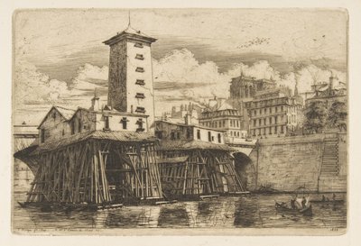 Die Notre-Dame-Pumpe, Paris von Charles Meryon