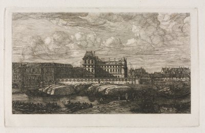 Das alte Louvre nach einem Gemälde von Zeeman von Charles Meryon