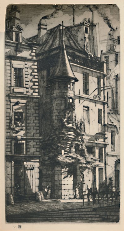 Tourelle De La Rue De La Tixéranderie 2. Zustand von Charles Meryon