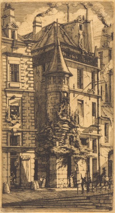 Türmchen in der Rue de la Tixéranderie, Paris von Charles Meryon