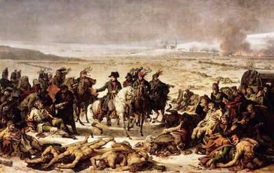 Napoleon auf dem Schlachtfeld von Eylau, 9. Februar 1807 von Charles Meynier
