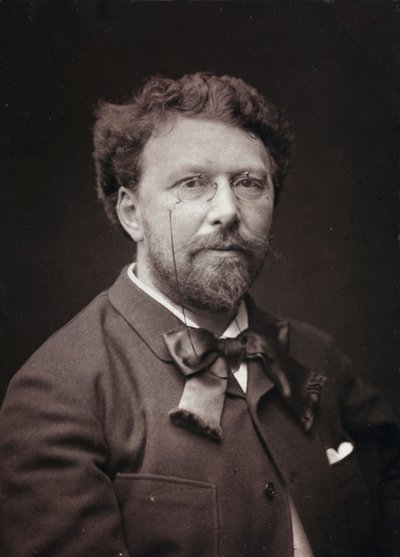Album Artistique et Biographique, 5me année, Salon 1885; Porträt des französischen Malers Alfred-Pierre Joseph Agache (1843-1915) von Charles Michelez