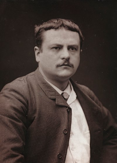 Album Artistique et Biographique, 6. Jahrgang, Salon 1885; Porträt des französischen Malers Royer Lionel (1852-1926) von Charles Michelez