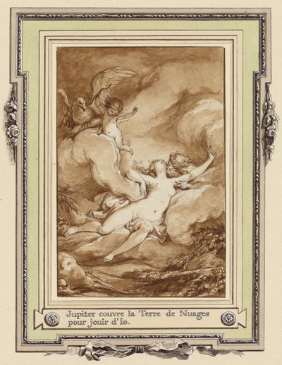 Jupiter bedeckt die Erde mit Wolken, um Io zu genießen von Charles Monnet