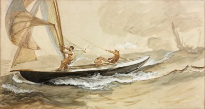 Studie einer Rennjacht von Charles Napier Hemy