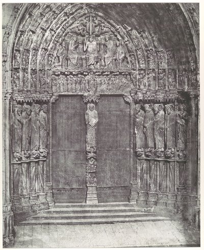 [Kathedrale von Chartres, Mittelportal des südlichen Querhauses; Das Jüngste Gericht] von Charles Nègre