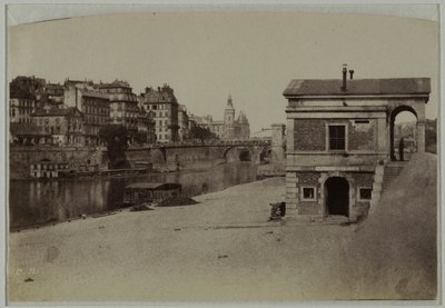 Akzisepavillon, Hafen des Hôtel de Ville und die Île de la Cité mit der Conciergerie, 4. Arrondissement, Paris. von Charles Nègre