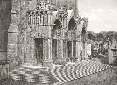 Kathedrale von Chartres - Portikus des Südens XII. Jahrhundert, ca. 1854, gedruckt ca. 1857 von Charles Nègre