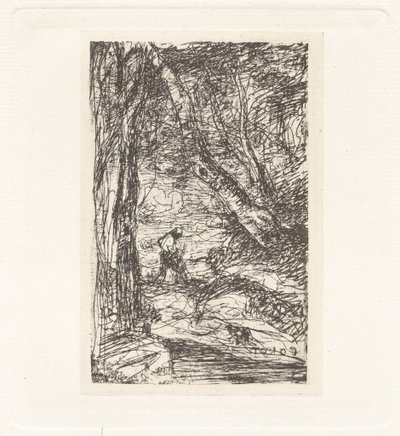 Tafel XI – Der Holzfäller, ca. 1857 von Charles Nègre
