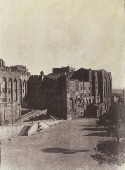 Der Papstpalast, Avignon, ca. 1851, gedruckt 1970 von Charles Nègre