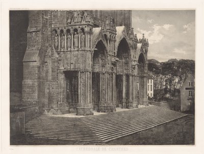 Tafel XII – Kathedrale von Chartres, Südeingang von Charles Nègre, André Jammes