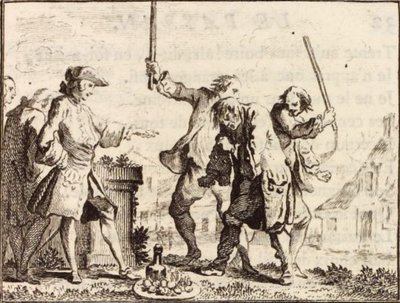 Der Bauer, der seinen Herrn beleidigt hatte von Charles Nicolas Cochin